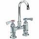 Krowne Royal Series 4 Center Raised Deck Mount Faucet, 8-1/2 Gooseneck Spout