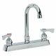Krowne Royal Series 8 Center Deck Mount Faucet, 3-1/2 Gooseneck Spout, 15-525l