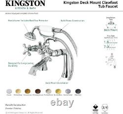 Robinet de baignoire sur pieds Kingston Brass KS268C, 7 pouces, chrome poli