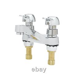 Robinet de comptage T&S Brass B-0831-02VR Montage sur pont 4 centres 0,5 GPM Chrome NEUF