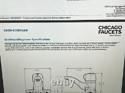 Robinet de compteur monté sur le pont de Chicago Faucets 4 Centres Série 3600 Ajustement de la température