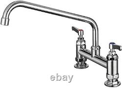 Robinet de lavabo commercial IMLEZON 8 pouces avec robinets commerciaux à 12 pouces