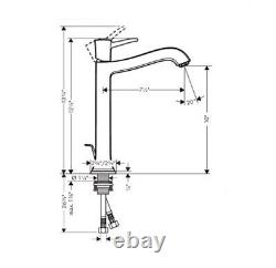 Robinet de salle de bain monocommande Hansgrohe Metropol Classic 31303671, noir mat