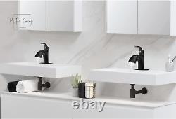 Robinet de salle de bains à cascade, robinets de salle de bains modernes à une poignée pour 1 ou 3 trous.