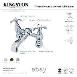 Robinetterie de baignoire sur pied vintage Kingston Brass CC1134T en chrome