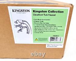 Robinetterie de baignoire sur pied vintage Kingston Brass KS268C en chrome poli