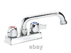 Série de robinets Silver 11-406L, montage sur le pont, 4 centres, bec pivotant de 6 pouces, quart de tour